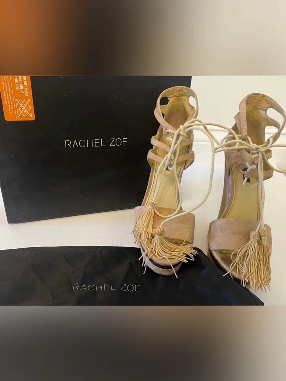 Vintage Rachel Zoe Kanye Platform Wedge in Blush